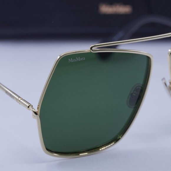 MaxMara ELSA MM0006 08A Geometric Sunglasses - Ruthenium/Smoke - Picture 2 of 14